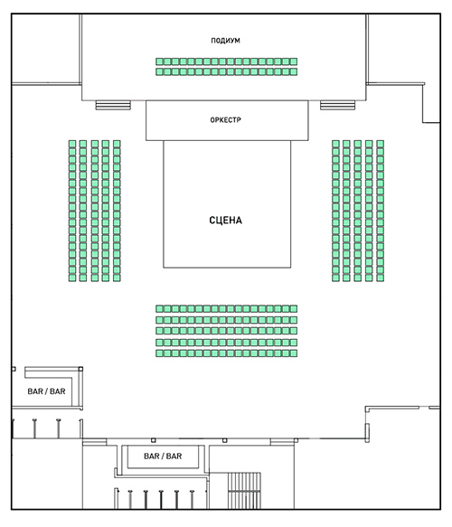 Схема зала крымского музыкального театра